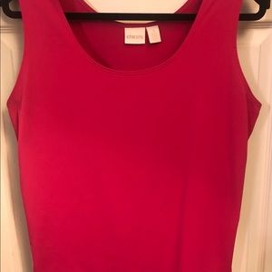 Chico’s dark pink nylon & spandex sleeveless blouse/ X/L 16.